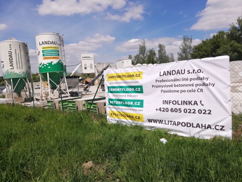 Sila betonárny LANDAU pro výrobu litých podlah ANHYDRITFLOOR a CEMENTFLOOR
